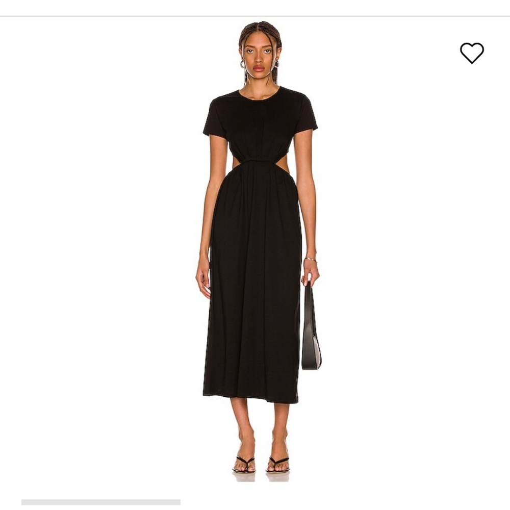 Loulou Studio Seram Cutout Open Back Supima Cotton Maxi Dress Small